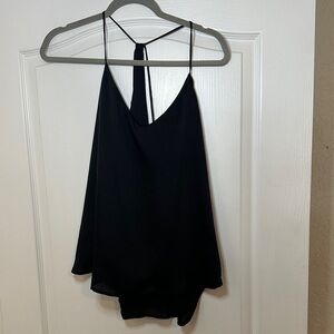 dee elle Black V-Neck Cami with Thin Straps